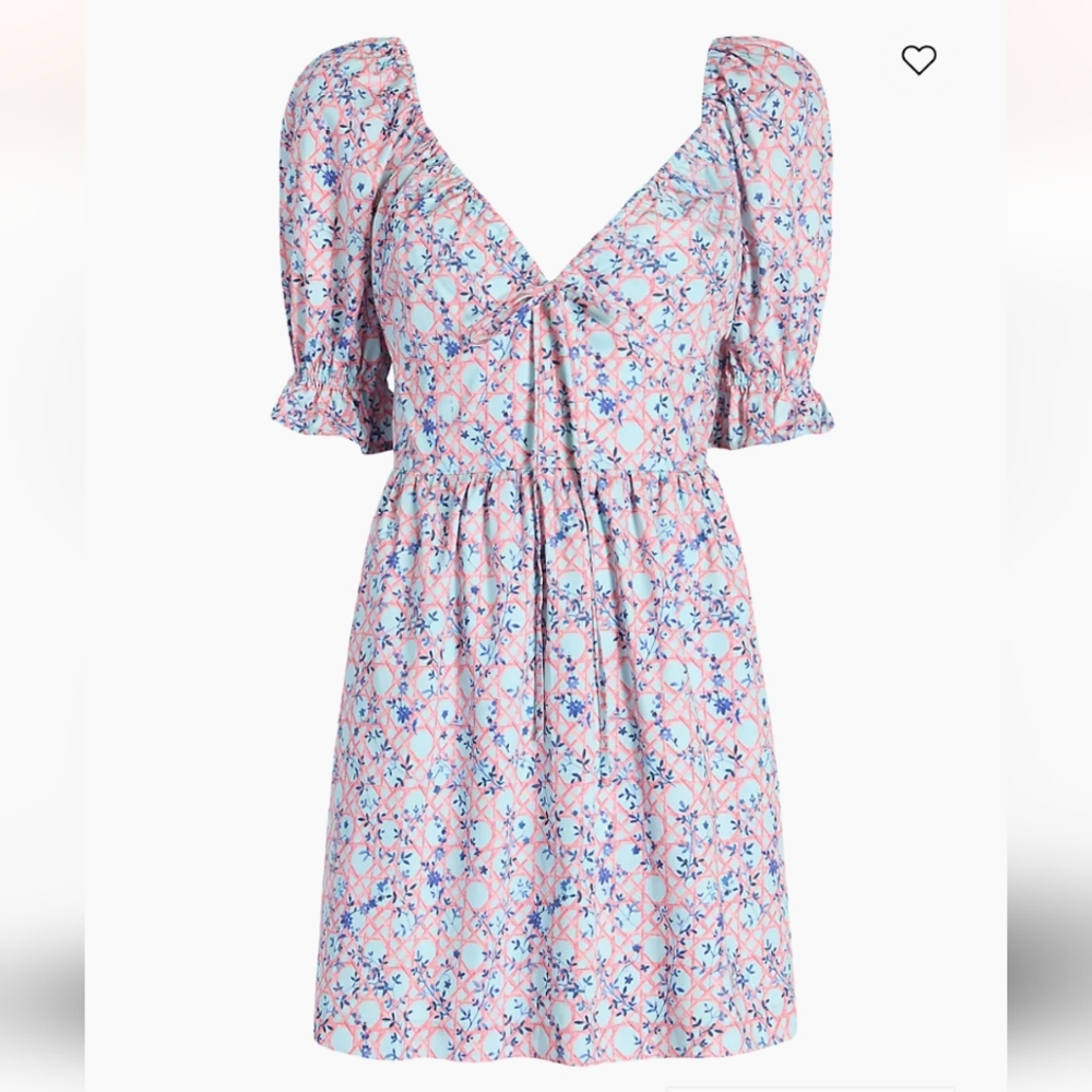 NWT Hill House Ophelia Mini Dress In Basketweave Vine, Sz XS